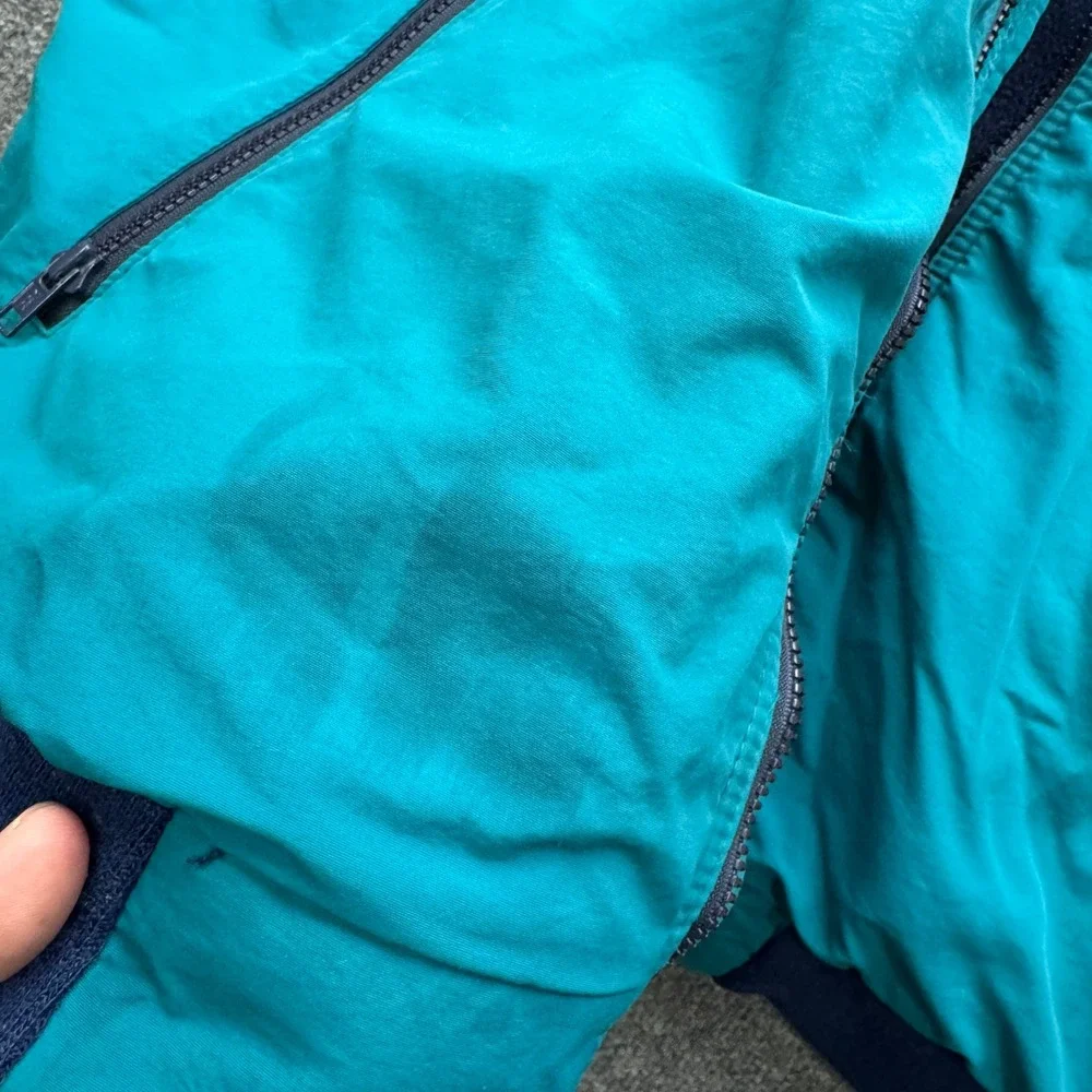 Lands' End The Squall Jacket Mens XXL Tall Teal Fleece Lined Outdoor Vintage